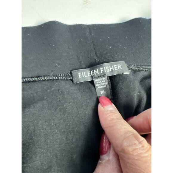 Eileen Fisher Women's Pull On Pants size XL Black  #RN78121 With Pockets - Picture 3 of 9